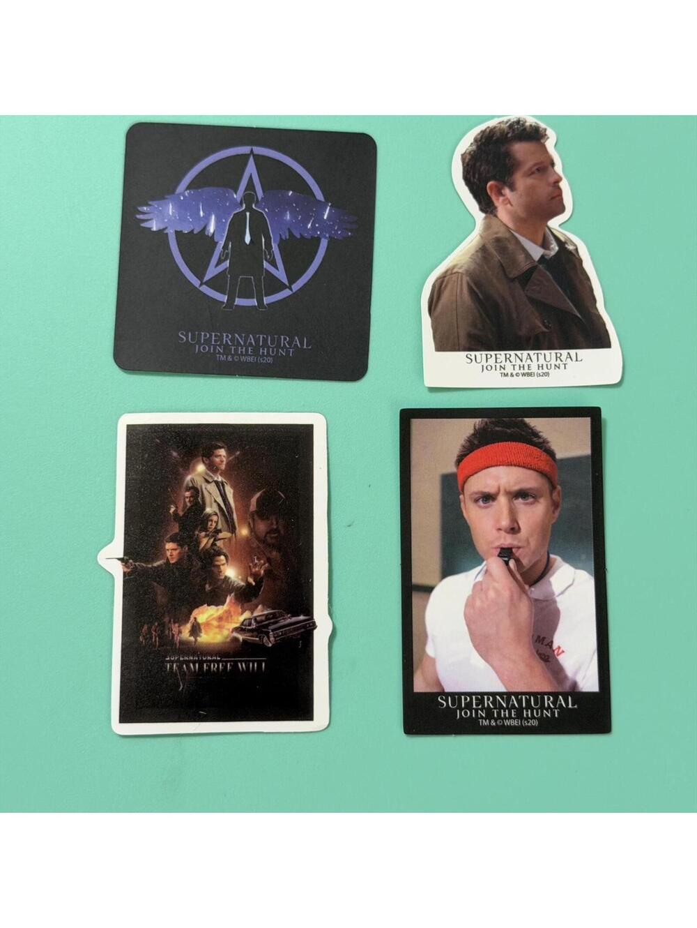 Supernatural Sticker 4 Pack featuring Sam & Dean Winchester.
